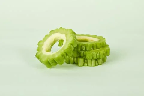 Question Mark Shape Sliced Bitter Melon Stock Photos