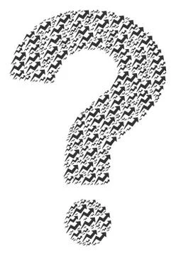 Question Mark Shape of Trend Icons Stock Illustration