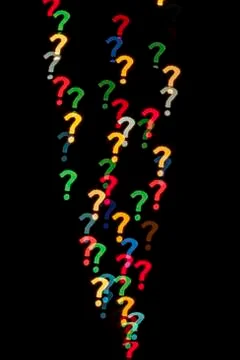 Question mark shaped bokeh Stock Photos