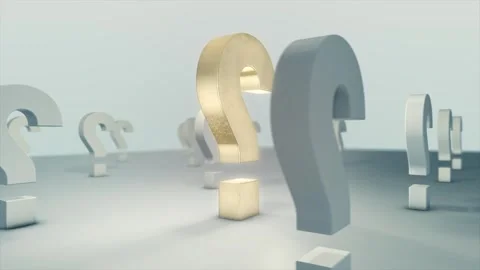 The Question Mark Shining In The Midst of Question Marks Version 1 Stock Footage 255723911