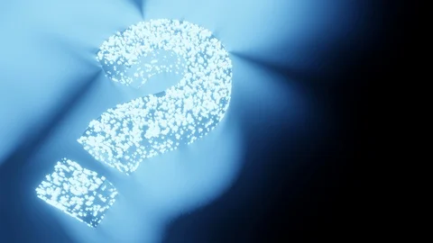 Question mark sign and symbol glow futuristic particle 3D rendering cube polygon 動画素材 123988015