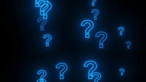Question mark sign animation isolated on black background Stock Footage 328587521