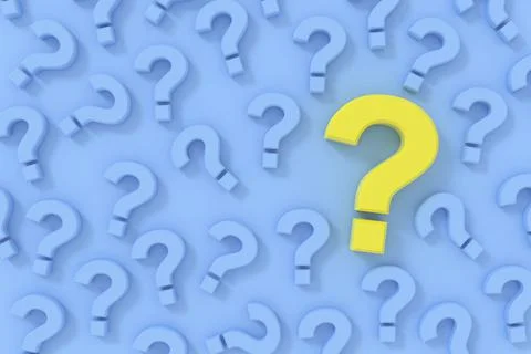 Question mark sign banner. 3D rendering. Stock Illustration