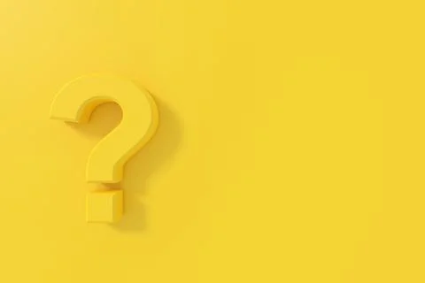 Question mark sign banner. 3D rendering. Stock Illustration