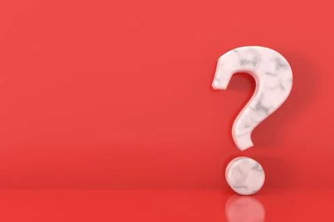 Question mark sign banner. 3D rendering. Stock Illustration