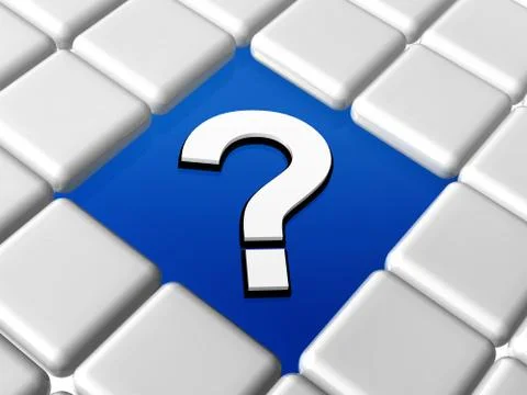 Question-mark sign in blue boxes Stock Illustration