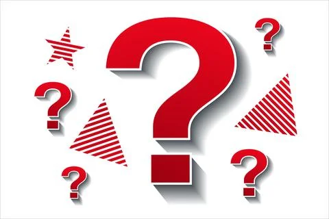 Question mark sign concept. Flat design style with long shadow. FAQ button. Stock Illustration