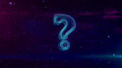 Question mark sign on cyber background l... | Stock Video | Pond5