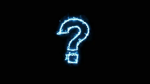 Question mark sign with electric spark Video stock 148355472