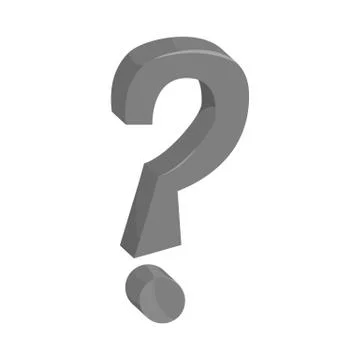 Question mark sign icon, black monochrome style Illustrazione stock