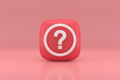 Question mark sign icon design. 3D rendering. Stock Illustration