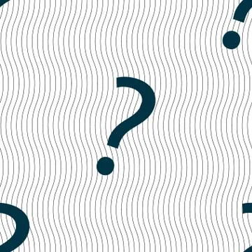 Question mark sign icon. Help symbol. FAQ sign. Seamless pattern with geometr Stockillustratie