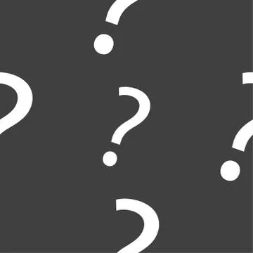 Question mark sign icon. Help symbol. FAQ sign. Seamless pattern on a gray ba Stockillustratie