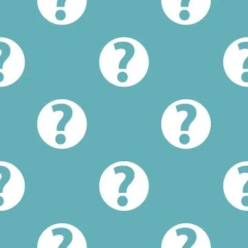 Question mark sign pattern seamless blue Illustrazione stock