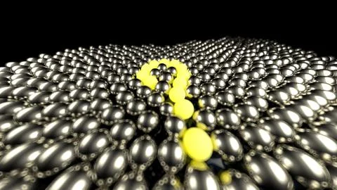 Question mark sign. Rendering of a gold Question Mark. Illustrazione stock