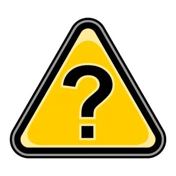 Question Mark Sign Triangular Sticker Illustrazione stock