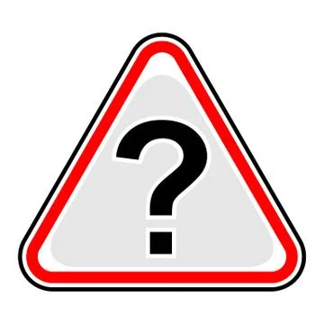 Question Mark Sign Triangular Sticker Stock Illustration