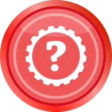 Question mark sign, web button isolated on white イラスト素材