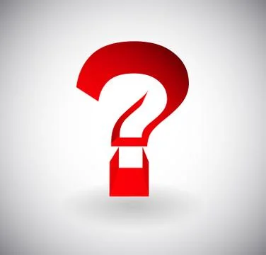 Question mark silhouette. 3d question mark. Vector. Stock Illustration