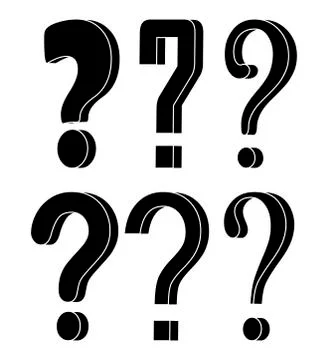 Question mark silhouette vector symbol icon design. Stock Illustration