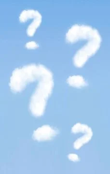 Question mark in the sky Stock Illustration
