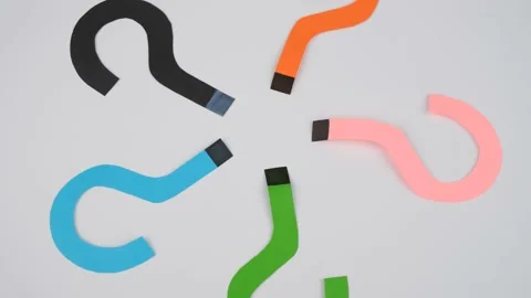 Question mark slow motion Stock Footage 237807026