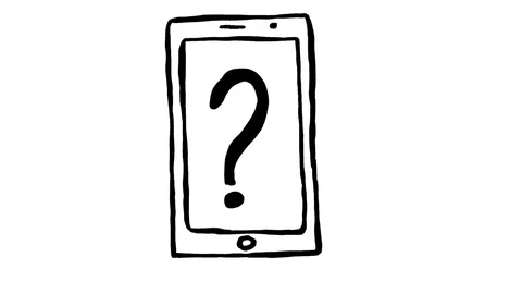 Question Mark Smartphone Scribble Animation Doodle Cartoon 4K Video stock 72441686