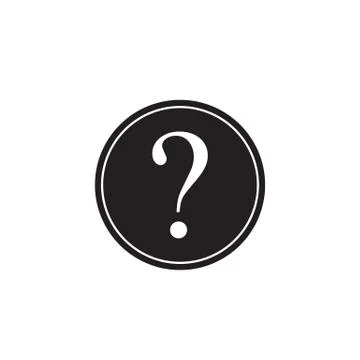 Question mark solid icon, help sign, FAQ Stock Illustration
