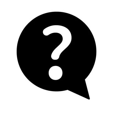 Question mark in a speech balloon. Question silhouette icon. Vector. Stock Illustration