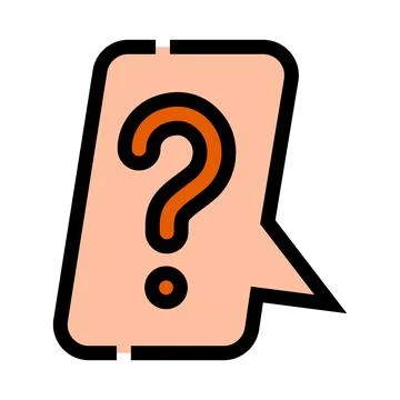 Question mark speech bubble for help support inquiry Illustration