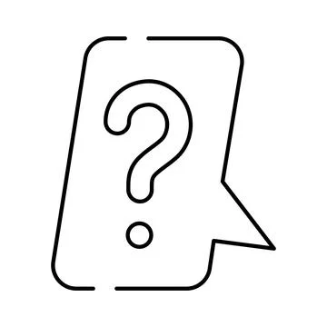 Question mark in speech bubble icon symbolizing inquiry 스톡 일러스트
