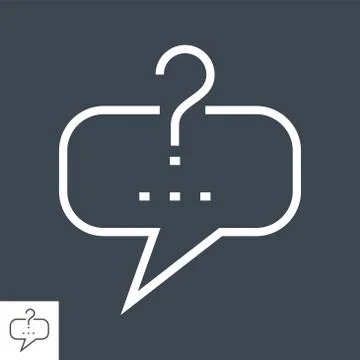 Question Mark in Speech Bubble Stock Illustration