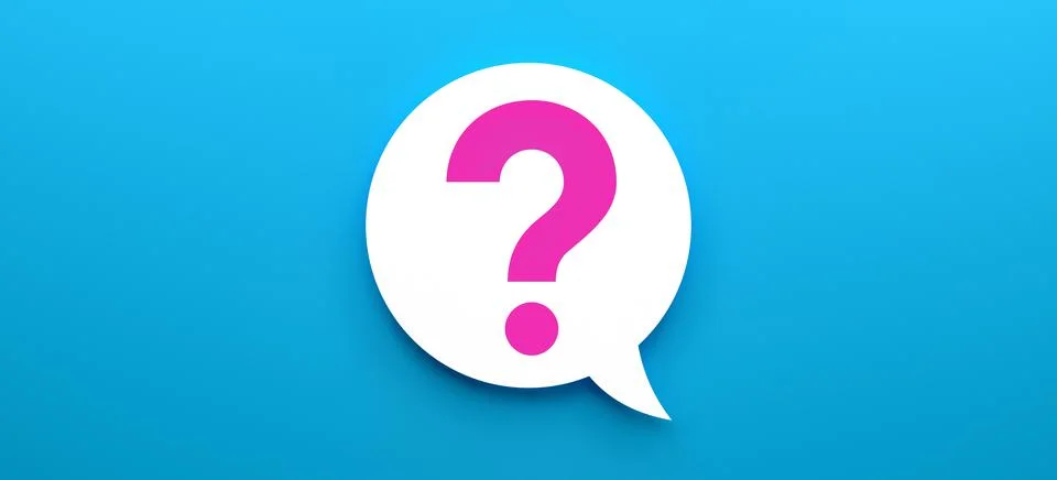 Question mark speech bubble Stock Illustration