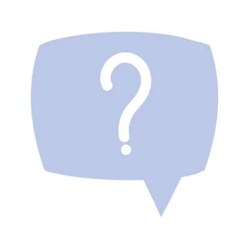 Question mark speech bubble isolated icon design white background Stock Illustration