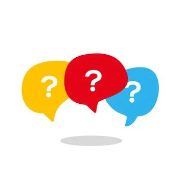 Question Mark on Speech Bubble stock Stock Illustration