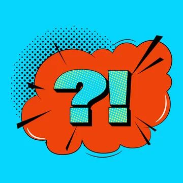 Question mark speech bubble in trendy pop art style. Comic sound effect Stockillustratie