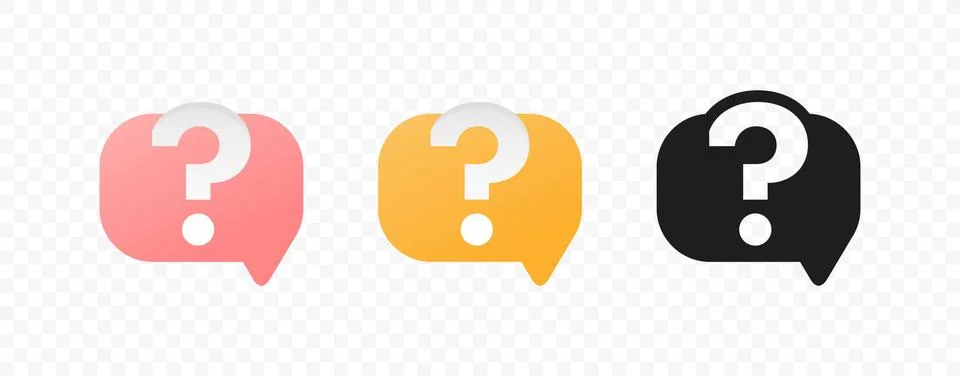 Question mark in speech bubble vector design. Help message logo design Stock Illustration