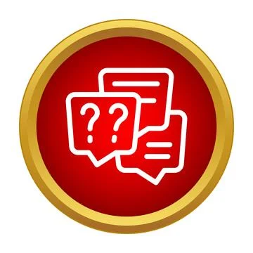 Question mark speech bubbles help and support chat icon 스톡 일러스트