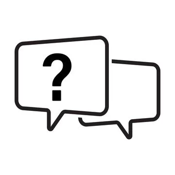 Question mark speech bubbles icon vector for graphic design, logo, web site, Stock Illustration