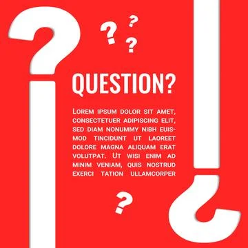 Question mark stamp on red background Stock Illustration