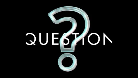 Question mark symbol 3d glass animation Stock Footage 331566878