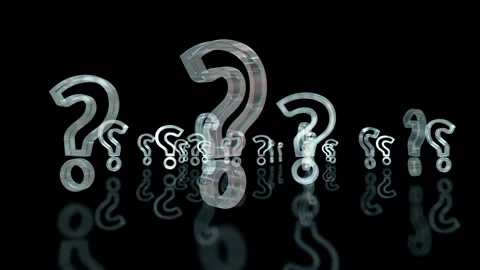 Question mark symbol 3d glass animation Stock Footage 331566967
