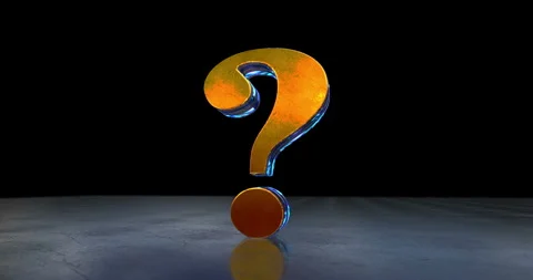 Question mark symbol 3d spectacular animation Stock Footage 331566794
