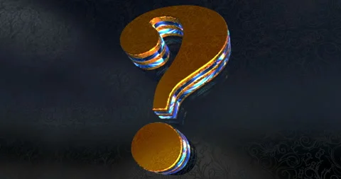 Question mark symbol 3d spectacular animation Stock Footage 331566975