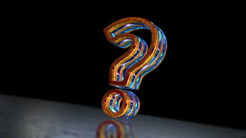 Question mark symbol 3d spectacular animation Stock Footage 331567008