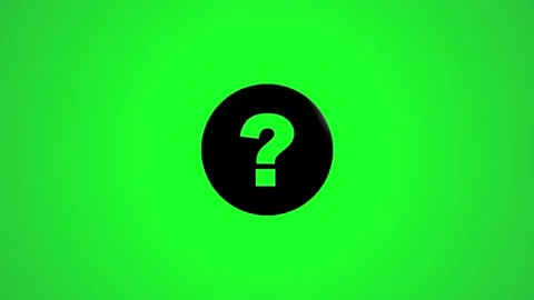 Question mark symbol animated on green background, uncertainty and query co.. Stock Footage 346496252
