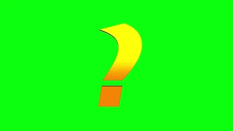 Question mark symbol animation with green screen Vídeos de archivo 336632131