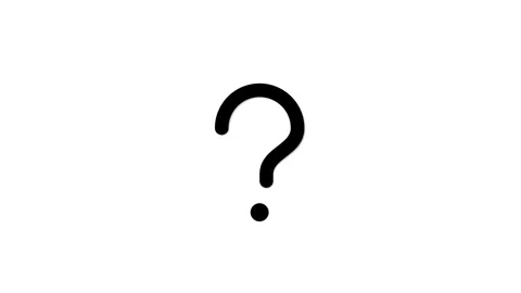 Question mark symbol appearing on a solid black background for mystery Stock Footage 346503787