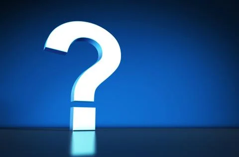 Question Mark Symbol On Blue Background Illustrazione stock