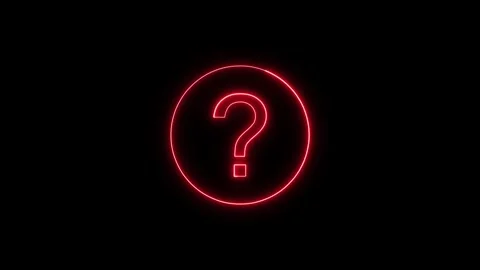 Question mark symbol burning 4K animation Stock Footage 305166472